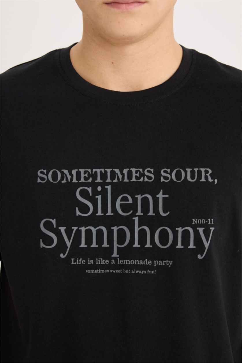 MAN Black Regular Fit Crew Neck Short Sleeve T-Shirt