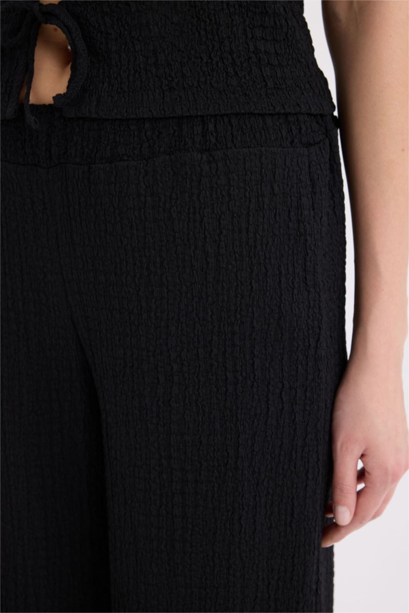 Әйелдерге қара кең аяқ кресс матасы Шалбар