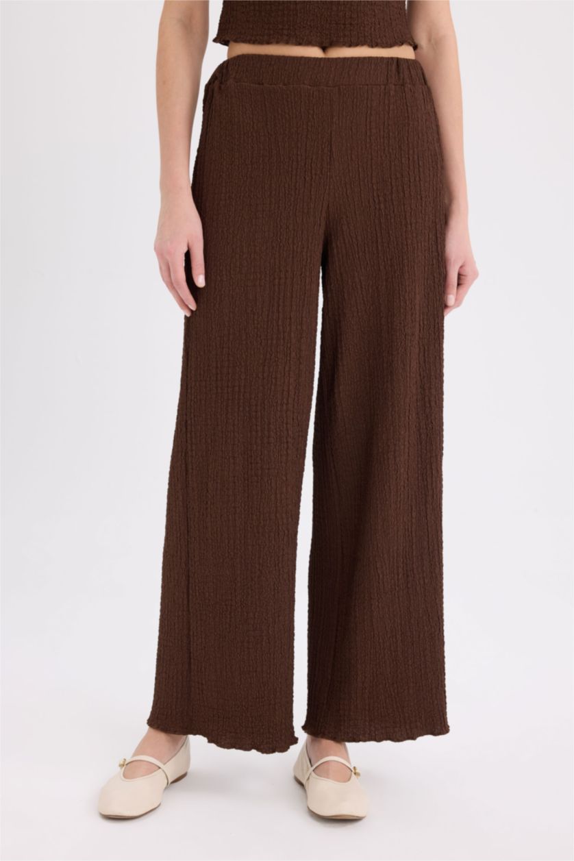 Әйелдерге Қоңыр кең аяқ кресс матасы Шалбар