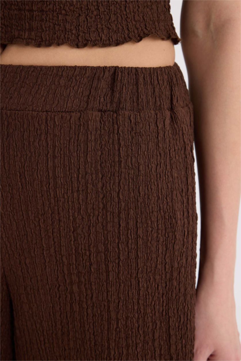 Әйелдерге Қоңыр кең аяқ кресс матасы Шалбар