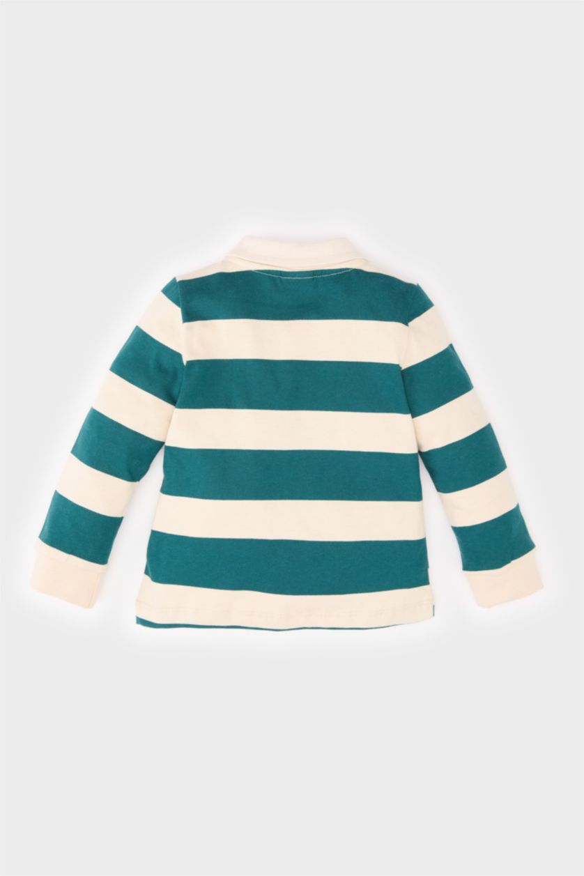 BABY BOY Sand Baby Boy Regular Fit Slogan Printed Soft Furry Inside Sweatshirt