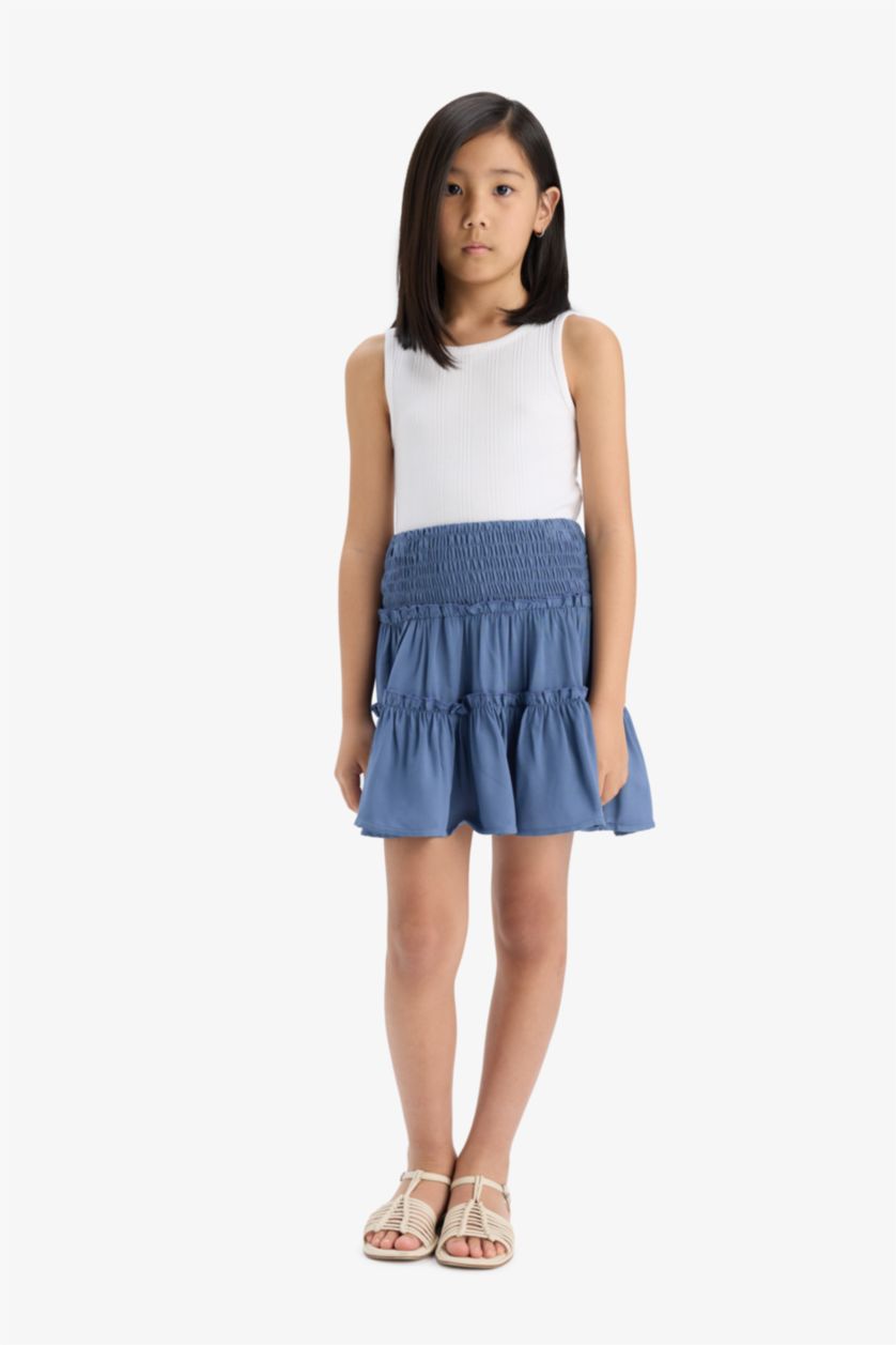 GIRLS & TEENS Light Indigo Girl Viscose Skirt