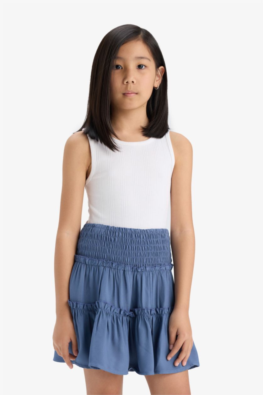 GIRLS & TEENS Light Indigo Girl Viscose Skirt