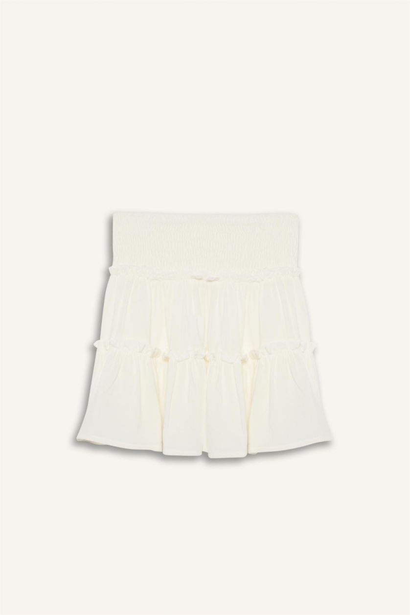 Kız Çocuk - Genç Kız Kırık Beyaz Viskon Etek Kız Çocuk