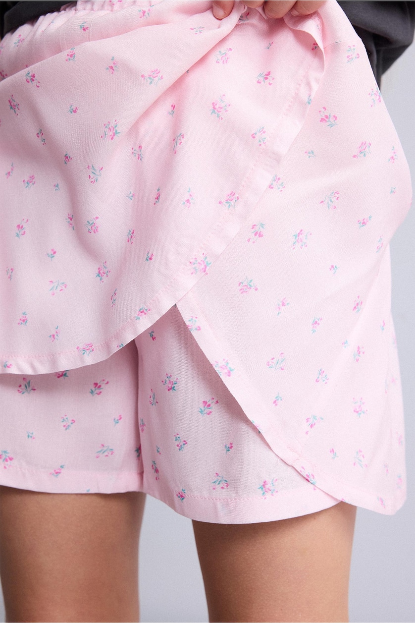 GIRLS & TEENS Light Pink Girl Viscose Knee Length Skirt