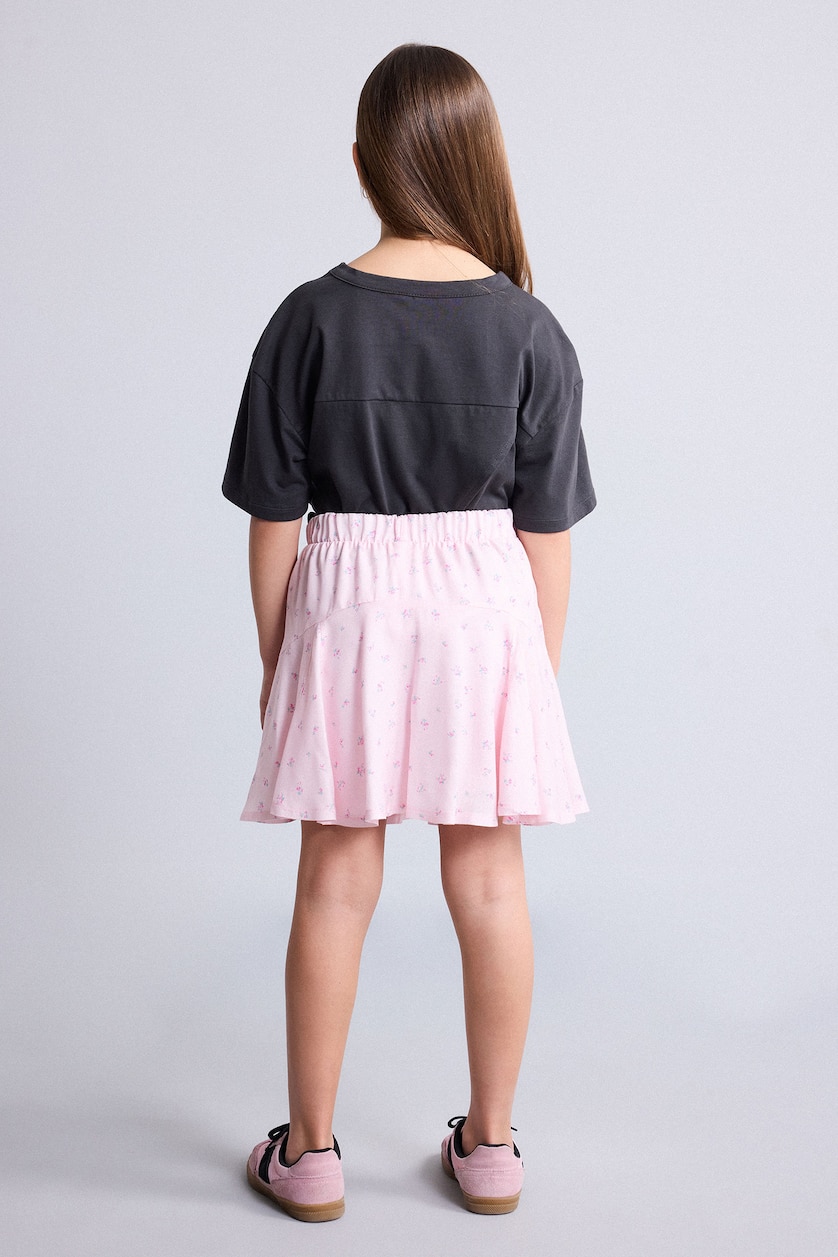 GIRLS & TEENS Light Pink Girl Viscose Knee Length Skirt