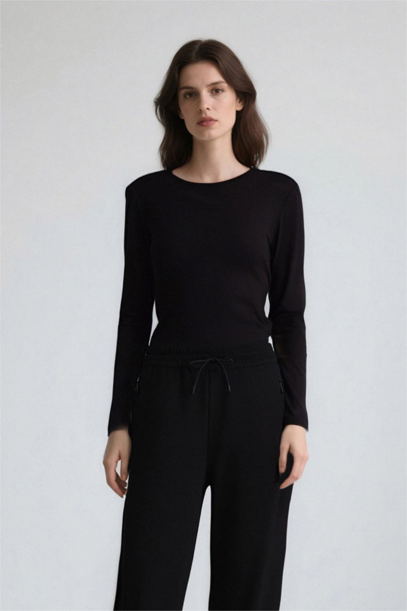 WOMAN Black Fall in Love Viscose Top