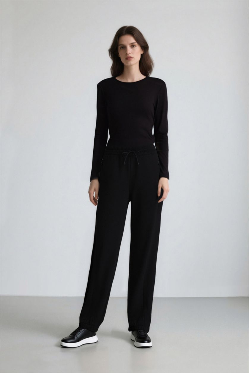 WOMAN Black Fall in Love Viscose Top