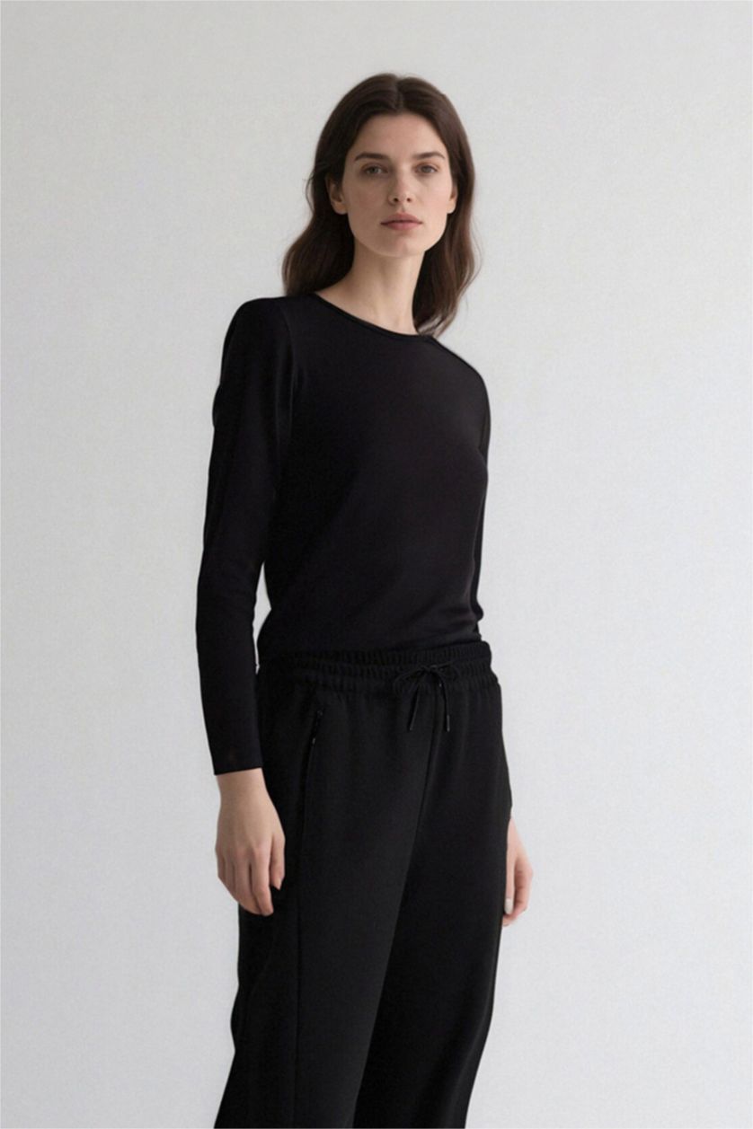 WOMAN Black Fall in Love Viscose Top