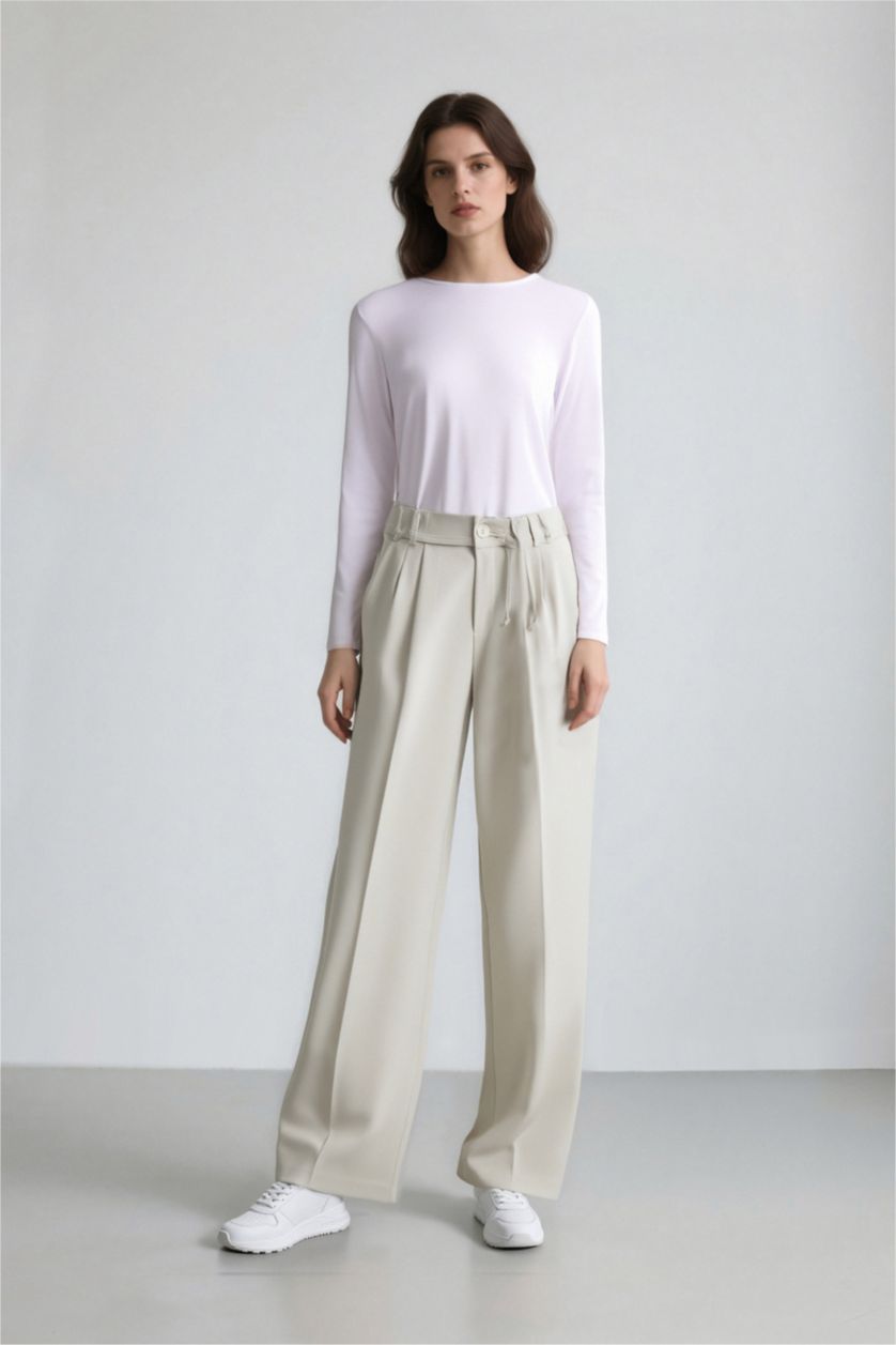 WOMAN White Viscose Knitted Tops