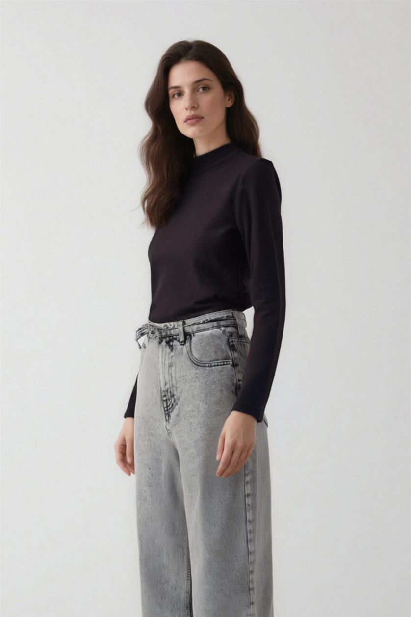 حريمي أسود توب فيسكوز أسود سادة من Fall in Love