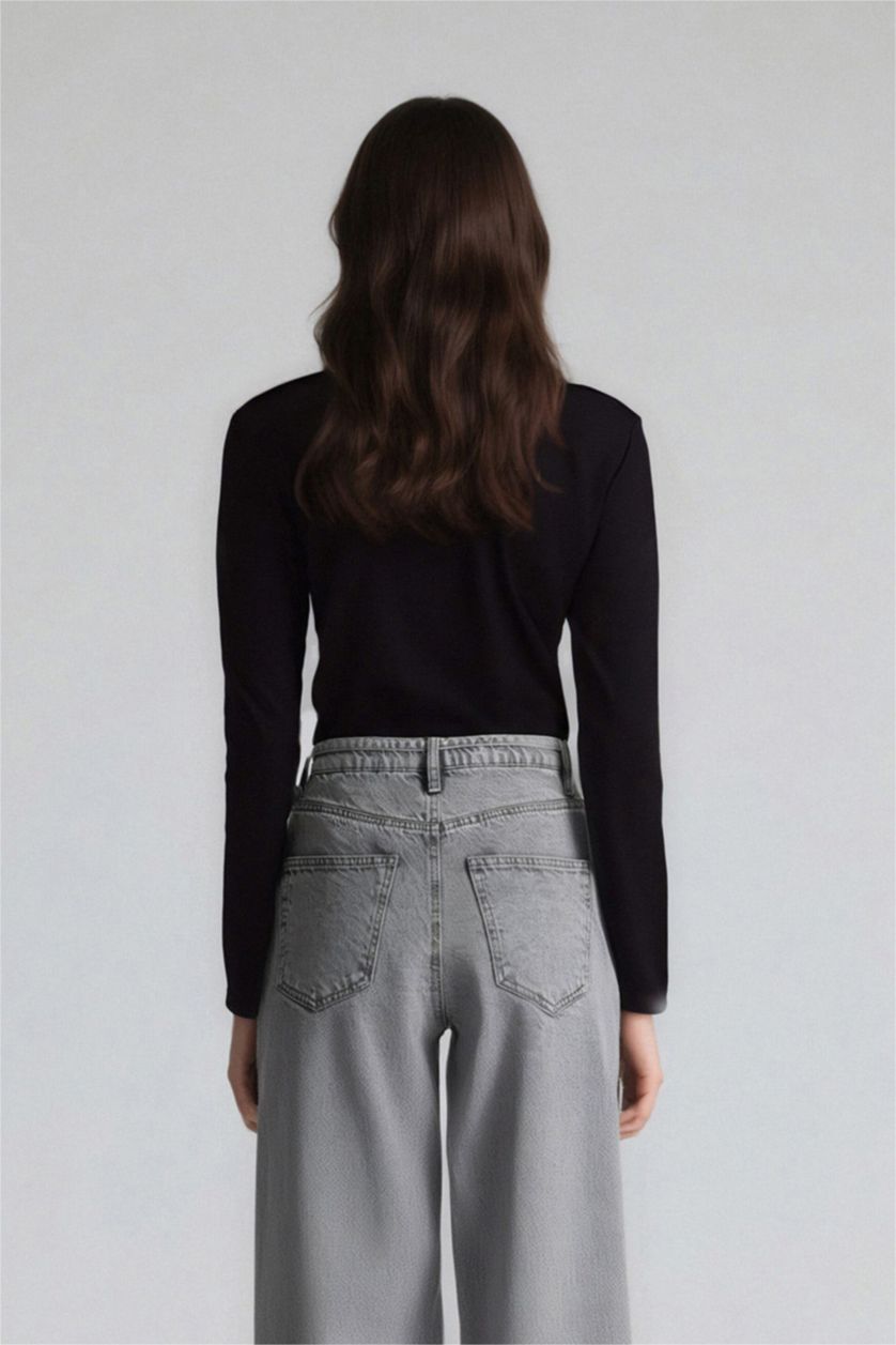 حريمي أسود توب فيسكوز أسود سادة من Fall in Love