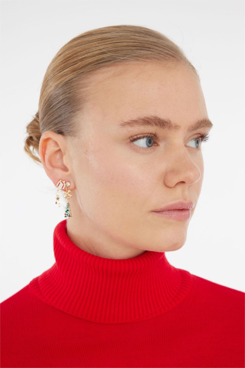 Kadın Karma Kadın Yılbaşı Temalı 3'lü Küpe