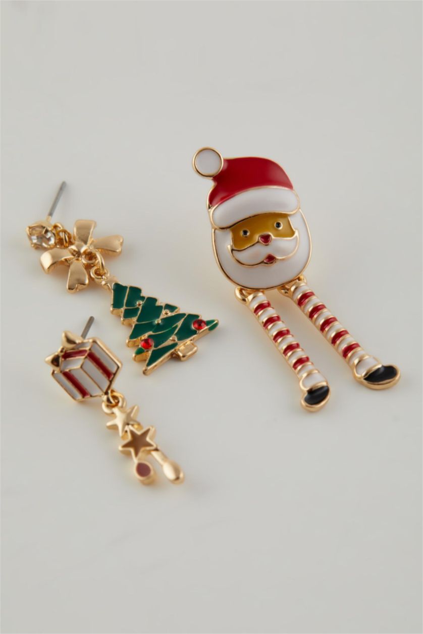 Kadın Karma Kadın Yılbaşı Temalı 3'lü Küpe