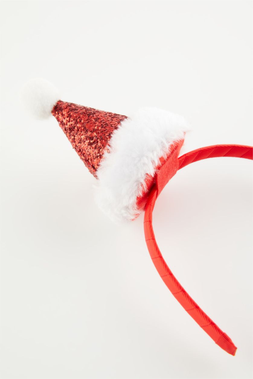 Kadın Kırmızı Kadın Yılbaşı Şapkalı Taç