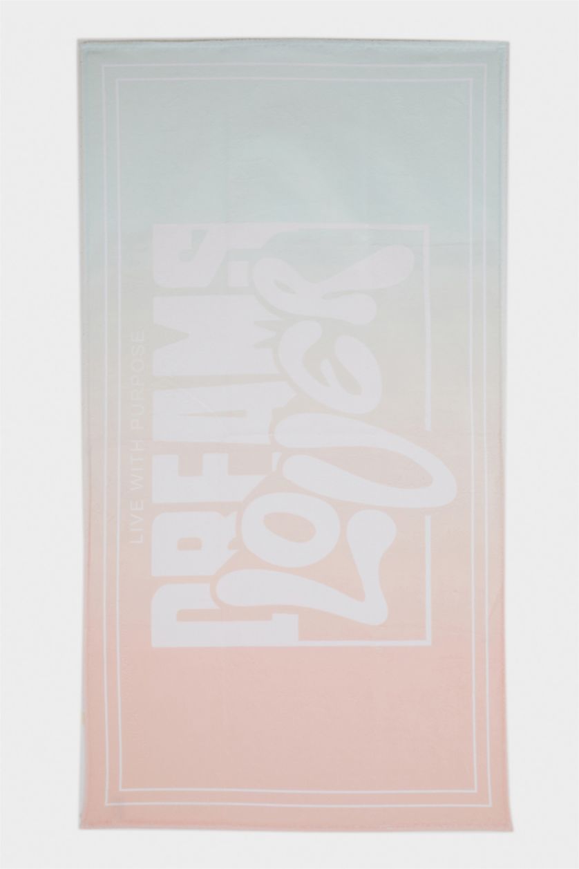 Kız Çocuk - Genç Kız Somon Kız Çocuk Desenli Plaj Havlusu