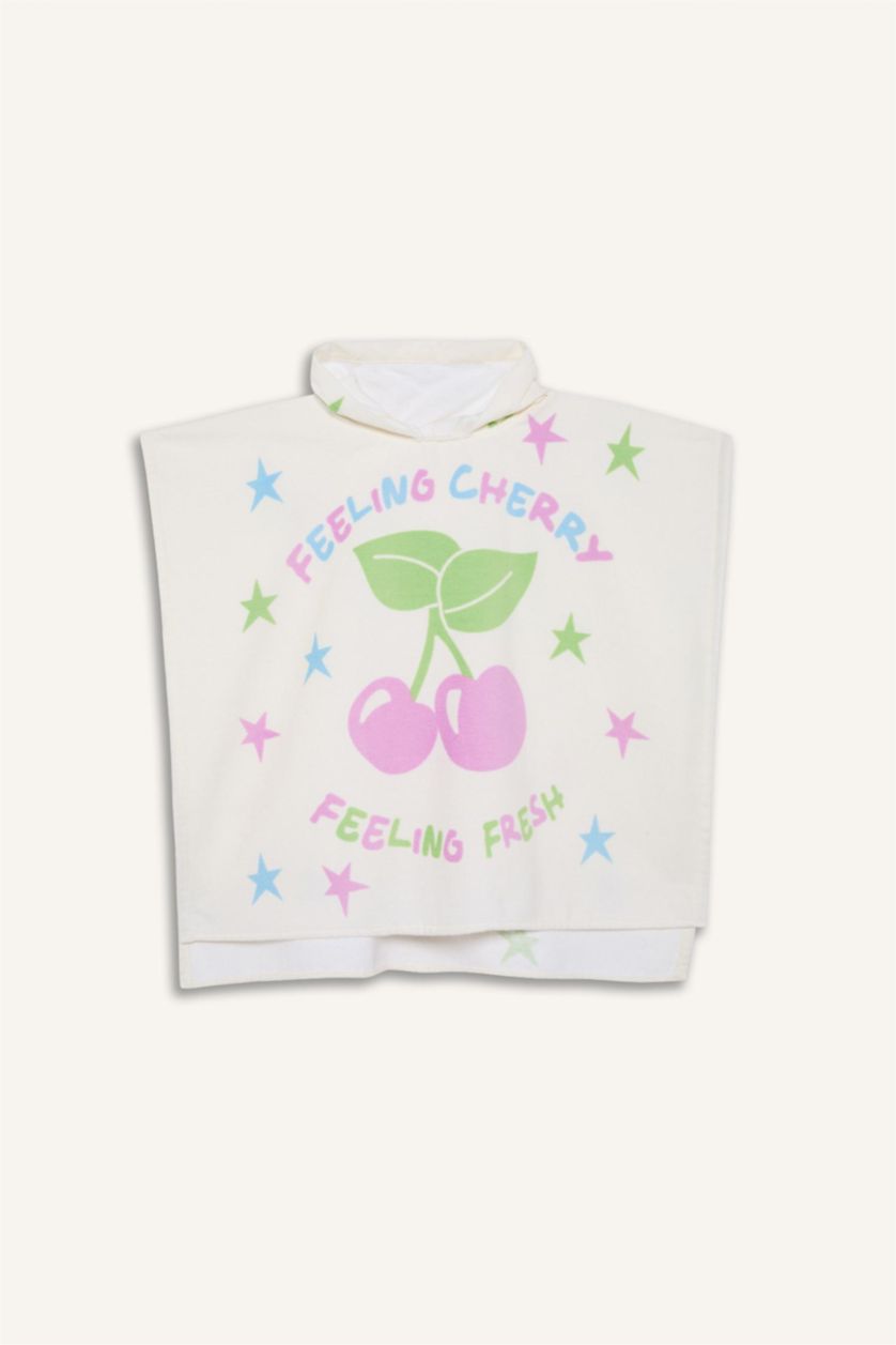 Kız Çocuk - Genç Kız Vizon Kız Çocuk Desenli Pamuklu Panço Havlu