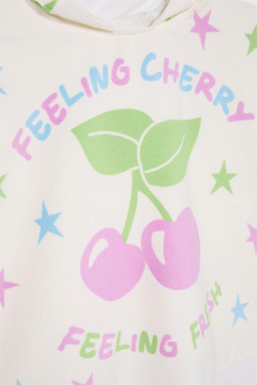 Kız Çocuk - Genç Kız Vizon Kız Çocuk Desenli Pamuklu Panço Havlu