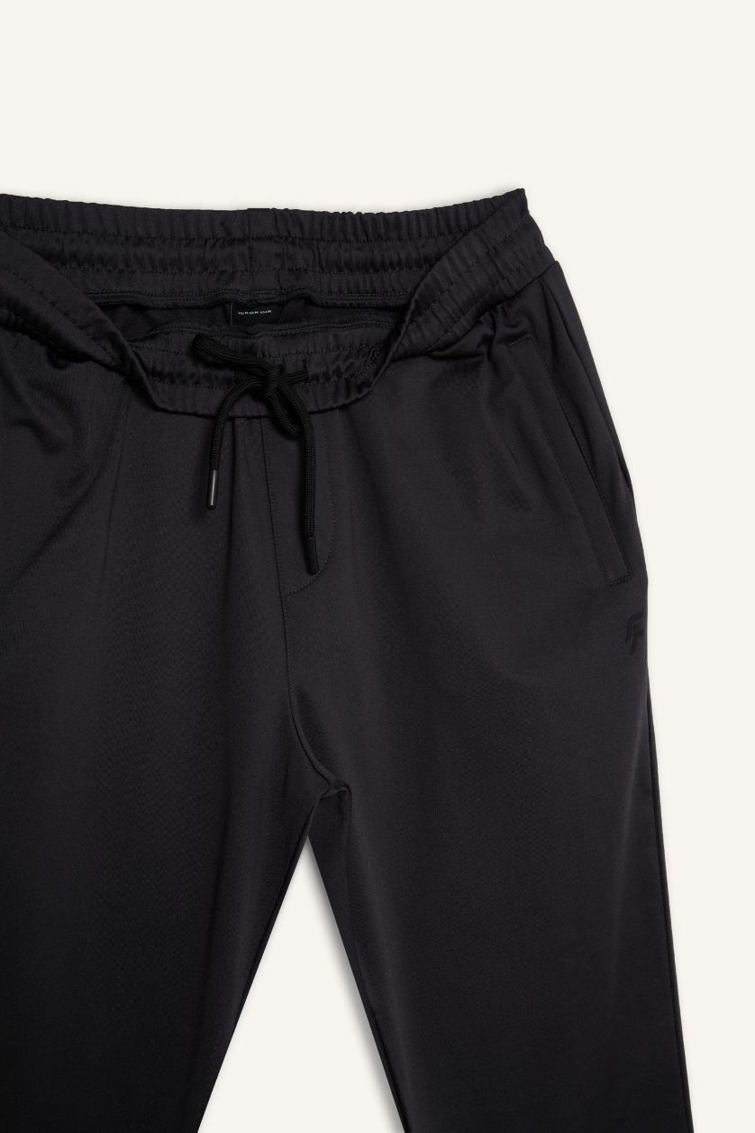 Erkek Antrasit Sporcu Jogger Eşofman Altı Slim Fit Dar Kesim Standart Paça Skuba Dalgıç Kumaş Beli Lastikli Düz Paça