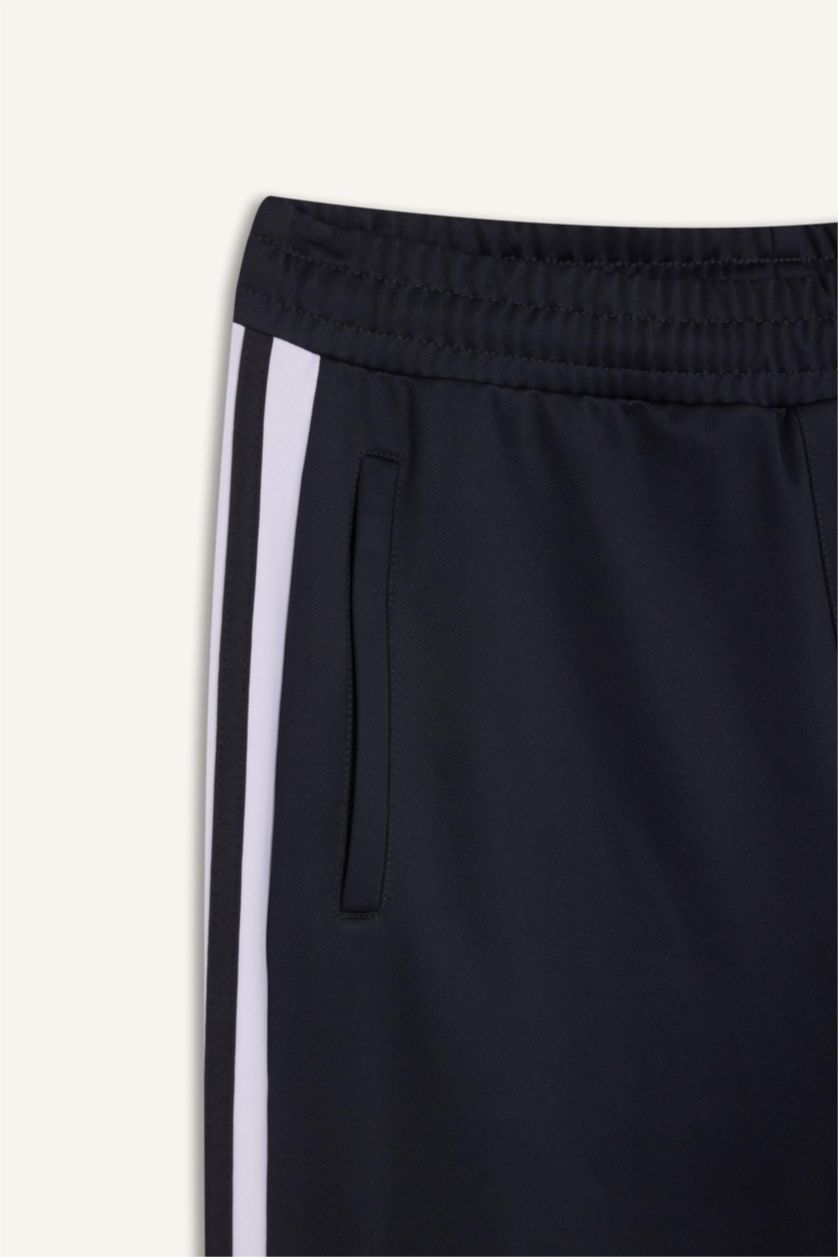 Erkek Antrasit Sporcu Jogger Eşofman Altı Standart Fit Standart Paça Skuba Dalgıç Kumaş Beli Lastikli Düz Paça