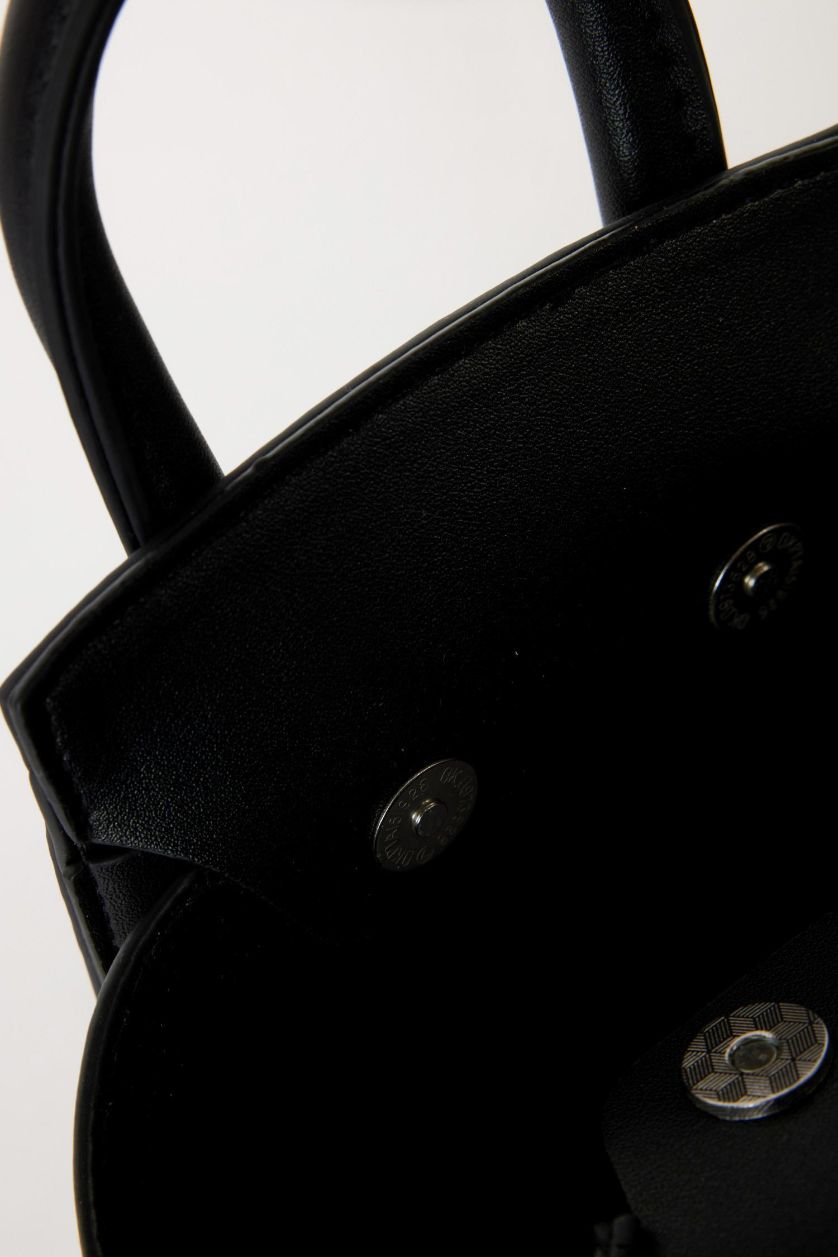 نساء أسود جنطة كتف نسائي جلد صناعي