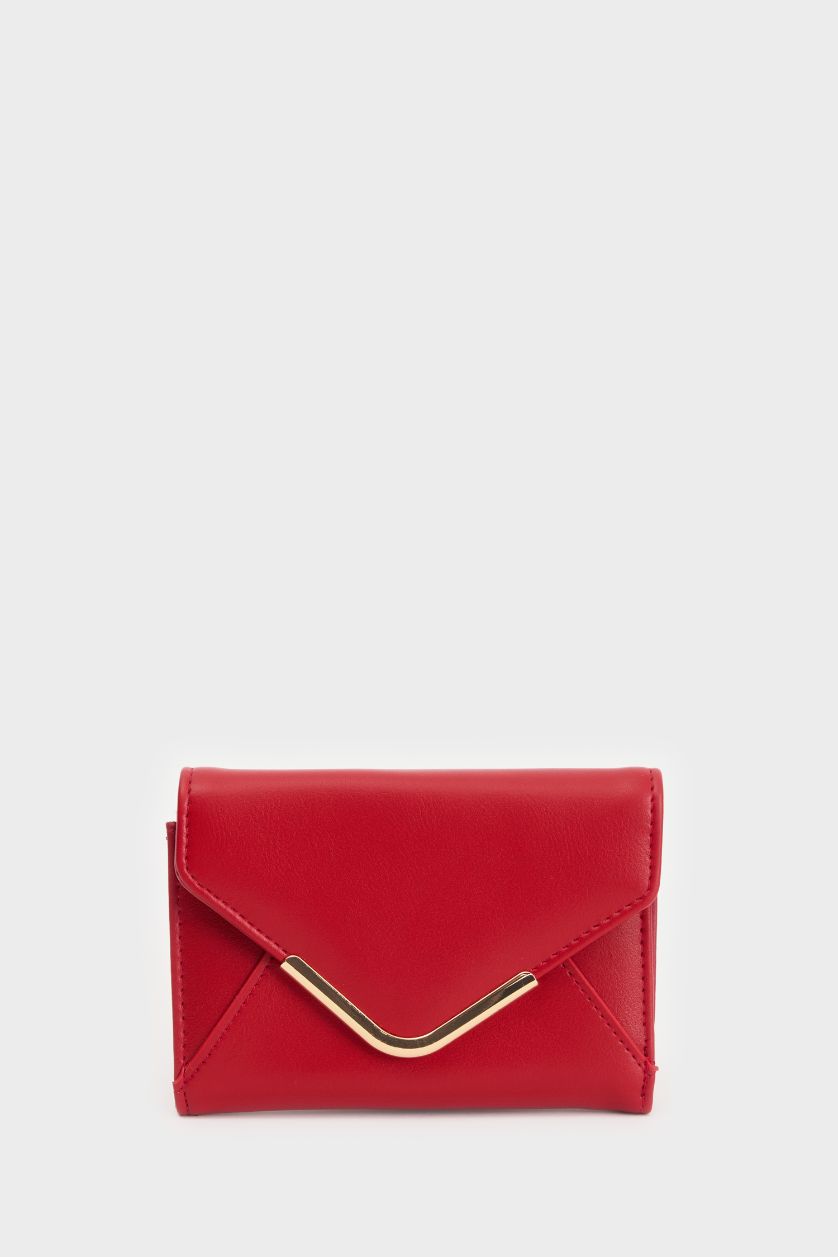 FEMME Rouge Portefeuille en similicuir pour femme