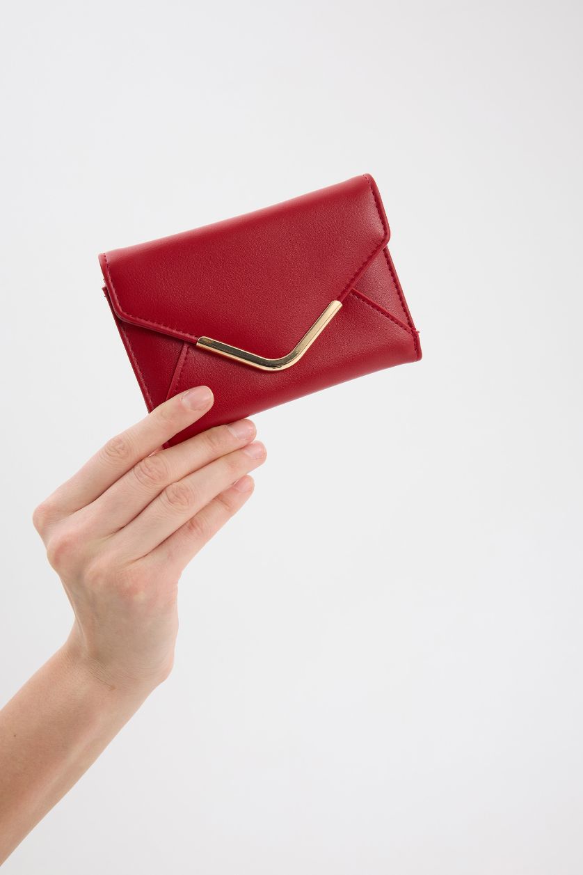 FEMME Rouge Portefeuille en similicuir pour femme