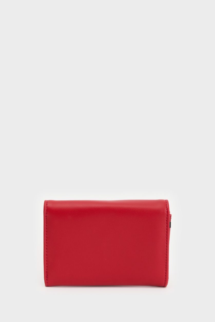 FEMME Rouge Portefeuille en similicuir pour femme