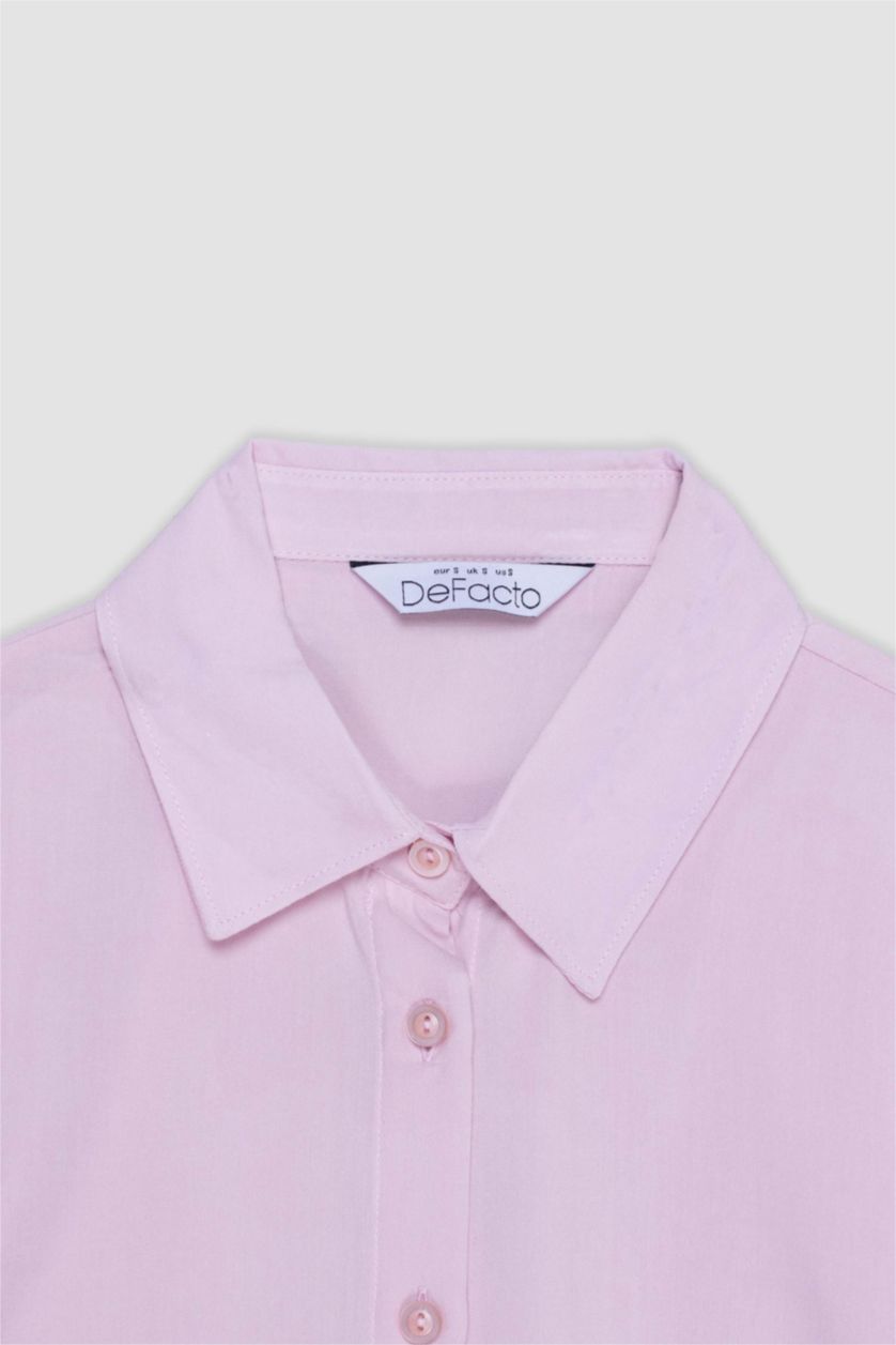 WOMAN Light Pink Regular Fit Long Sleeve Shirt