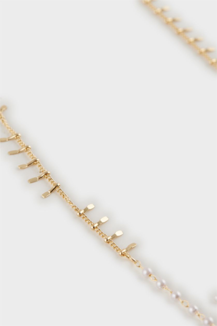 Kadın Altın Kadın Yıldız Detaylı Kolye