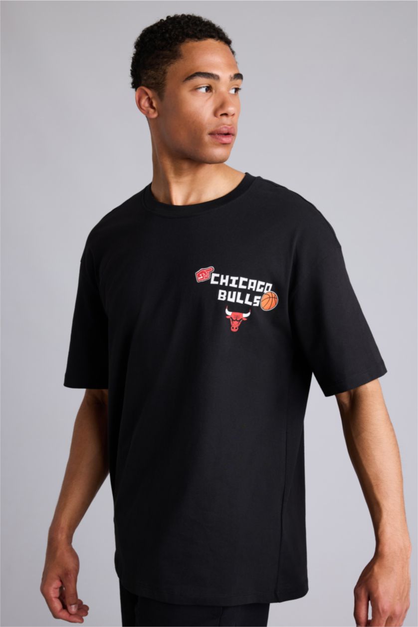 MAN Black Oversize Fit Short Sleeve T-Shirt