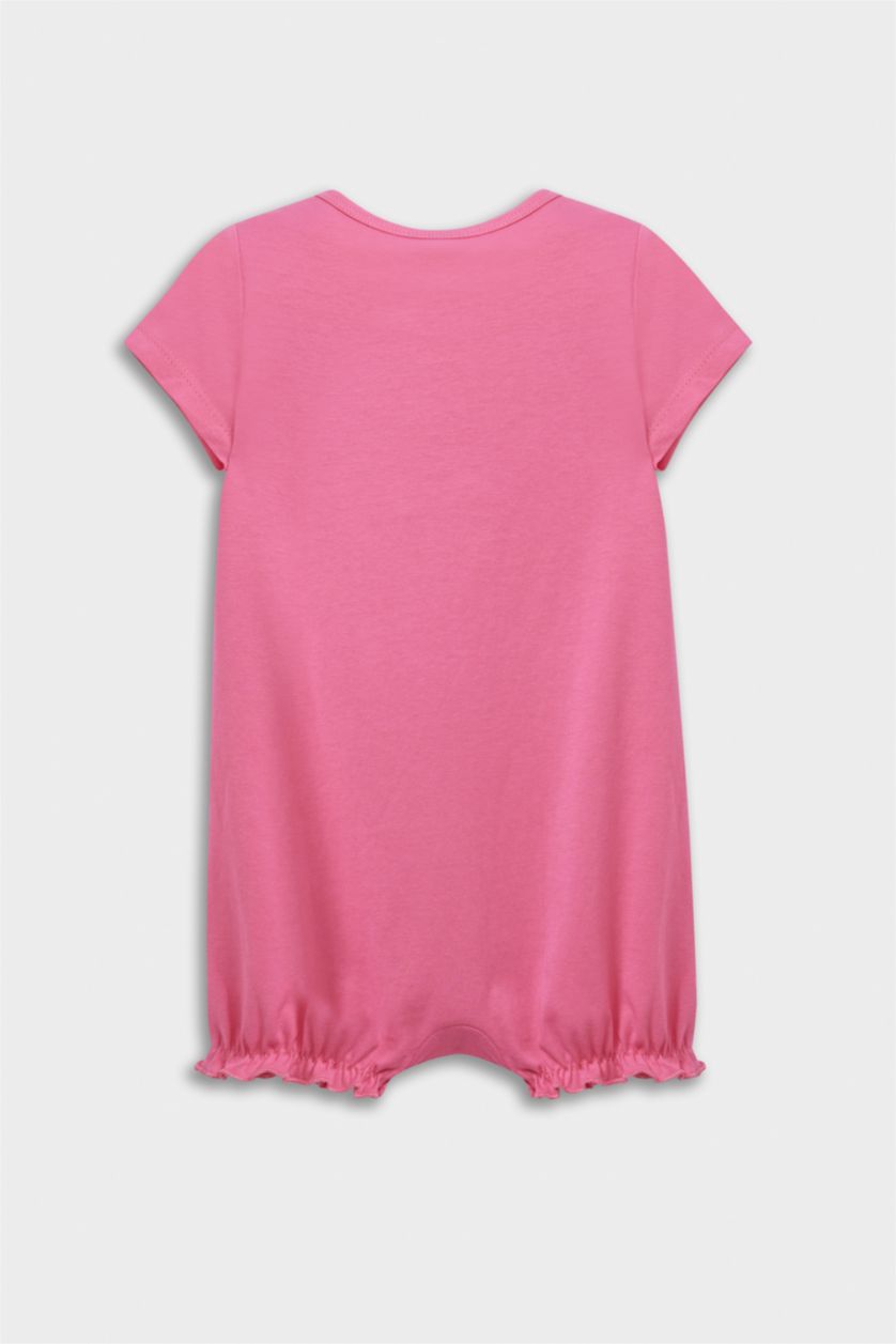 BABY GIRL Pink Baby Girl Newborn Unicorn Printed Cotton 2 Piece Jumpsuit