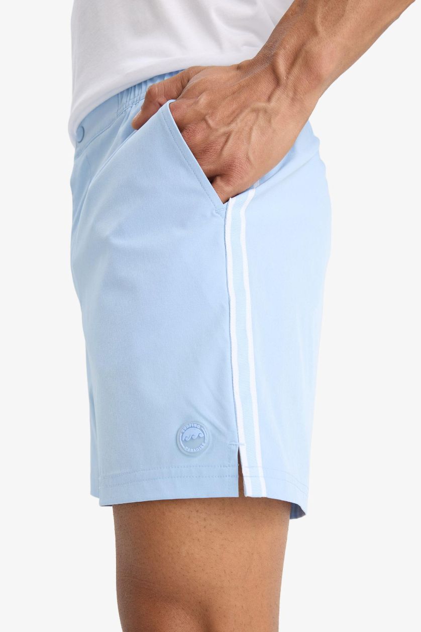 Man Light Blue DeFactoFit Flexible Textured Swim Shorts