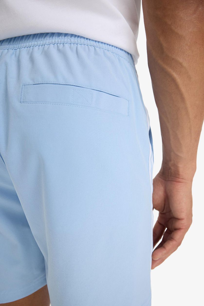 Man Light Blue DeFactoFit Flexible Textured Swim Shorts