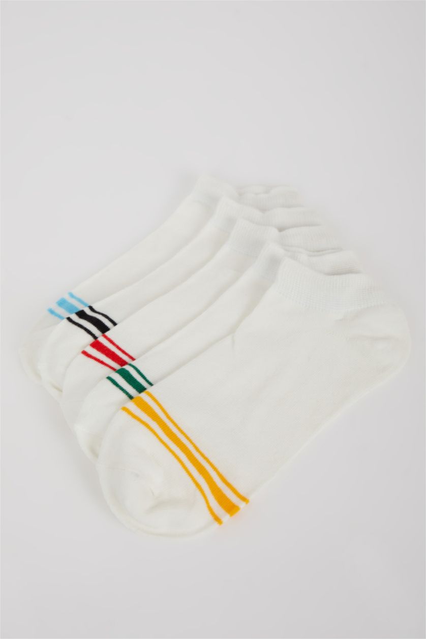 Man White Man 5 Piece Short Socks