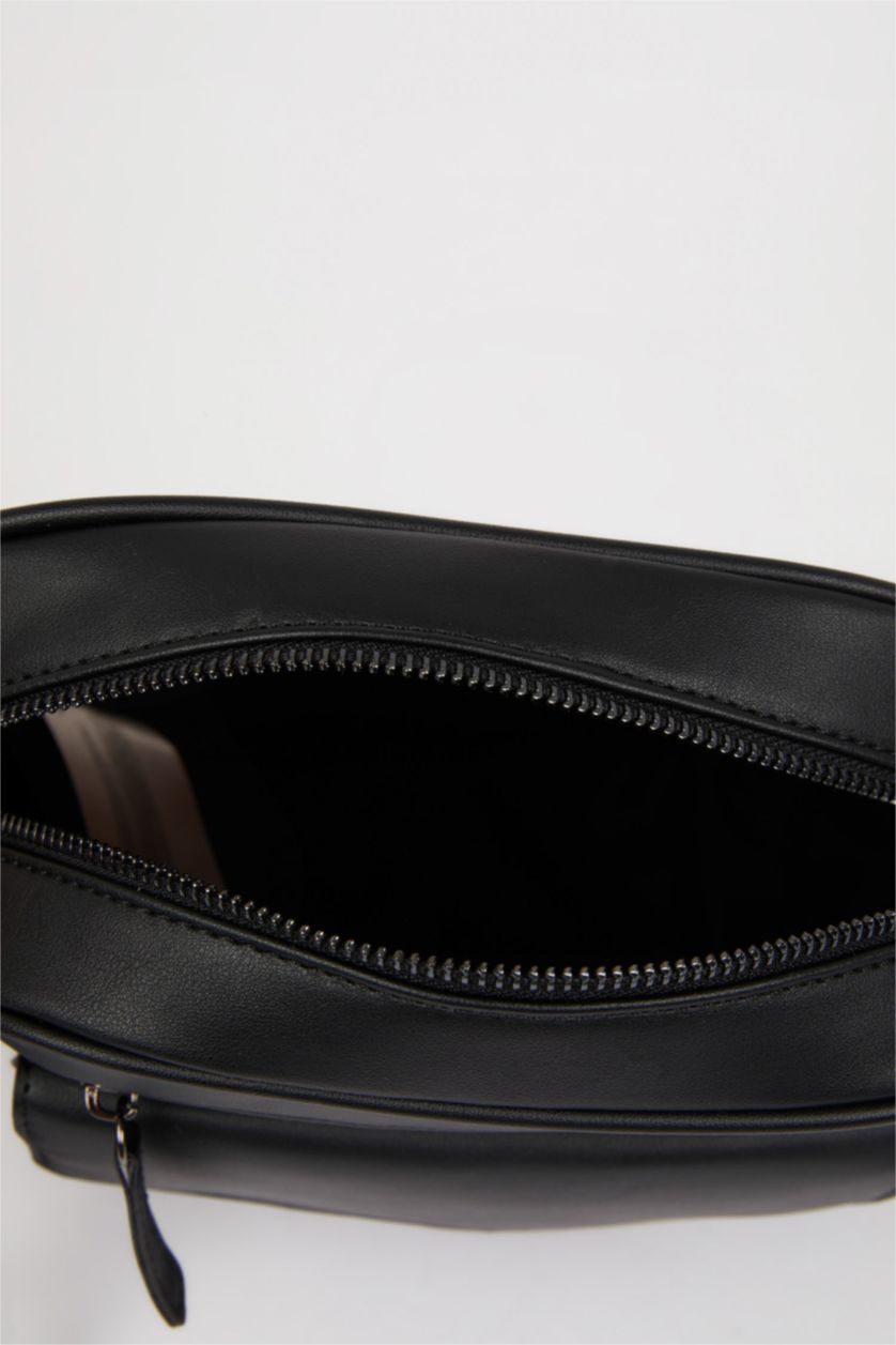 Мужчины Черный Мужская искусственная кожаная сумка через плечо