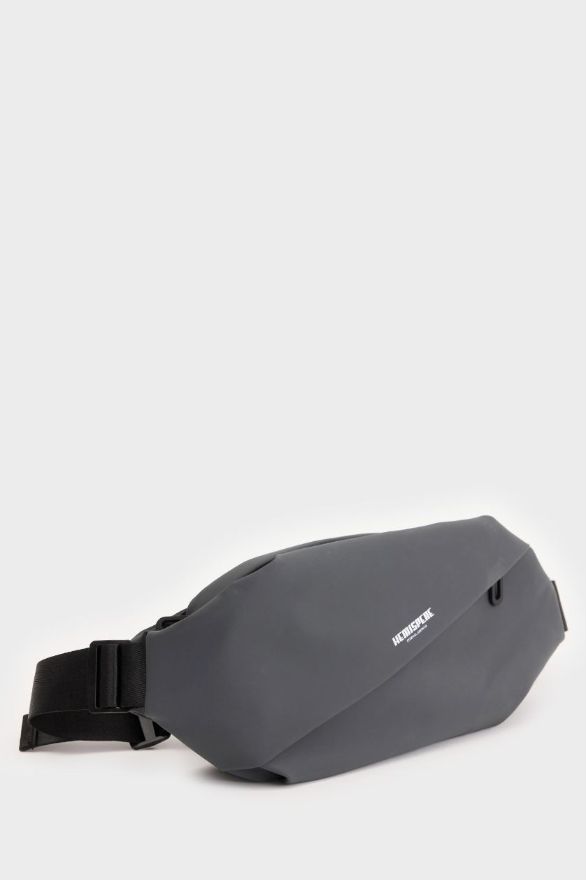 Erkek Gri Erkek Suni Deri Bel Çantası
