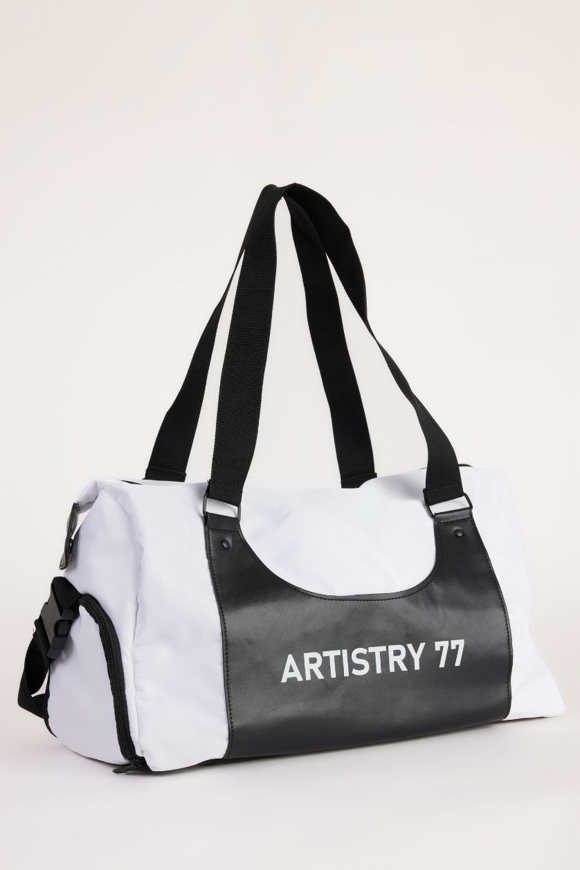 Erkek Beyaz Erkek Suni Deri Spor Ve Seyahat Çantası