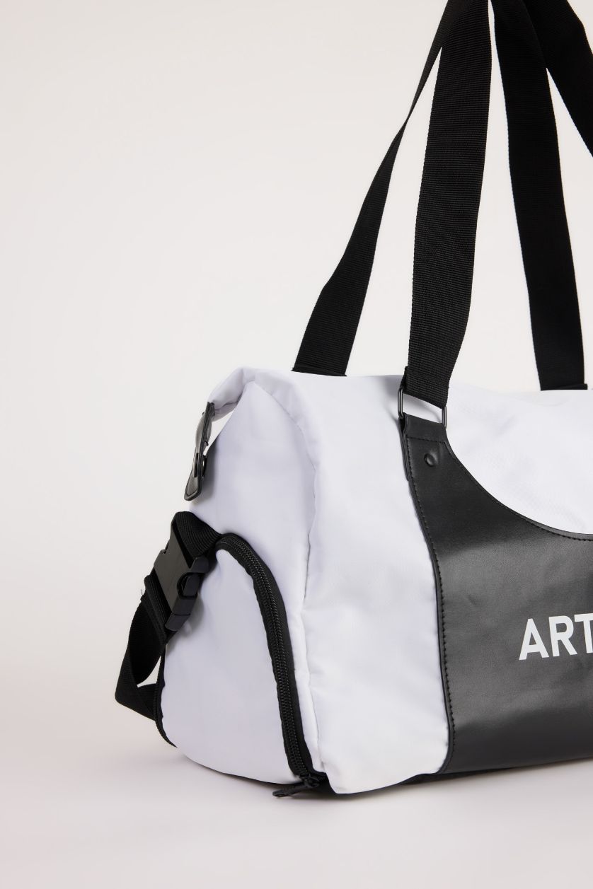 Erkek Beyaz Erkek Suni Deri Spor Ve Seyahat Çantası