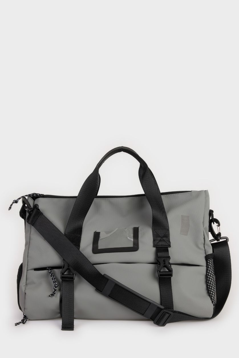 Мужчины Серый Мужская спортивная и дорожная сумка из искусственной кожи