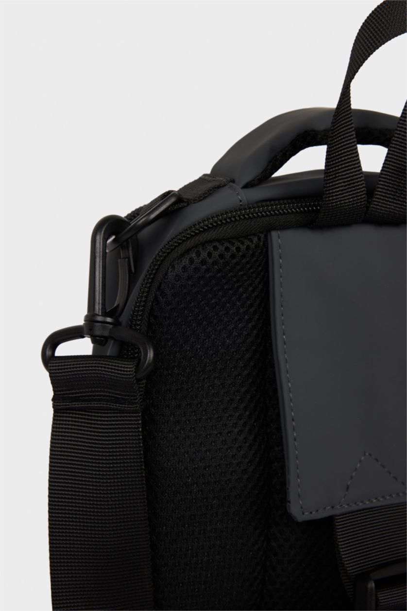 HOMME Gris Sac à bandoulière en similicuir pour homme