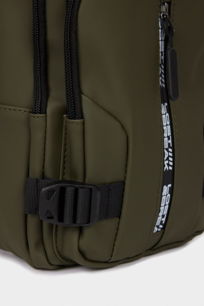 HOMME Kaki Sac à bandoulière en similicuir pour homme