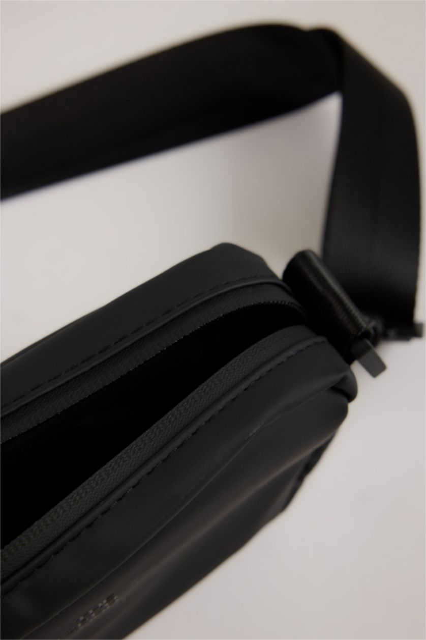 Мужчины Черный Мужская сумка через плечо из искусственной кожи