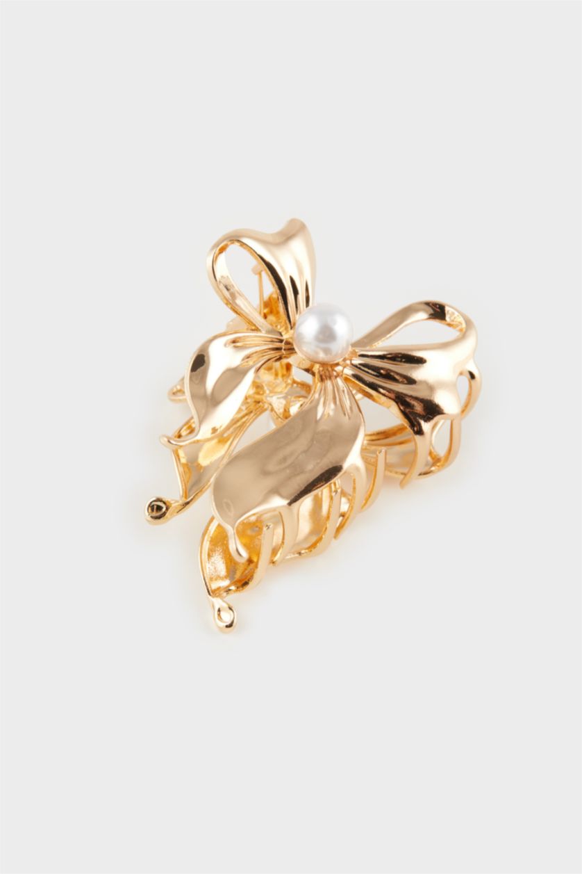 حريمي GOLD كلبس شعر حريمي ذهبي بالؤلؤ