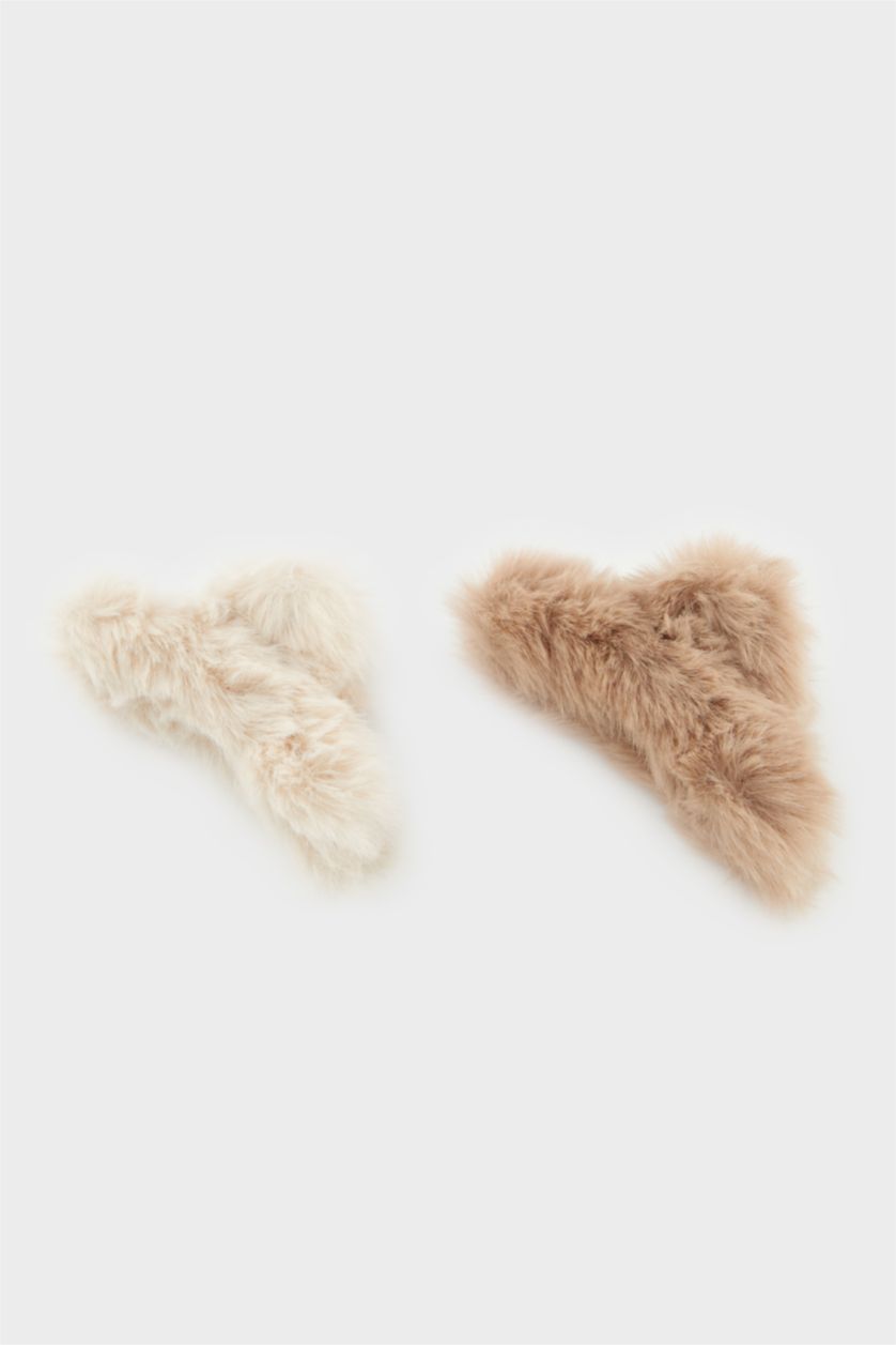 Kadın Karma Kadın Pelüş 2'li Mandal Toka