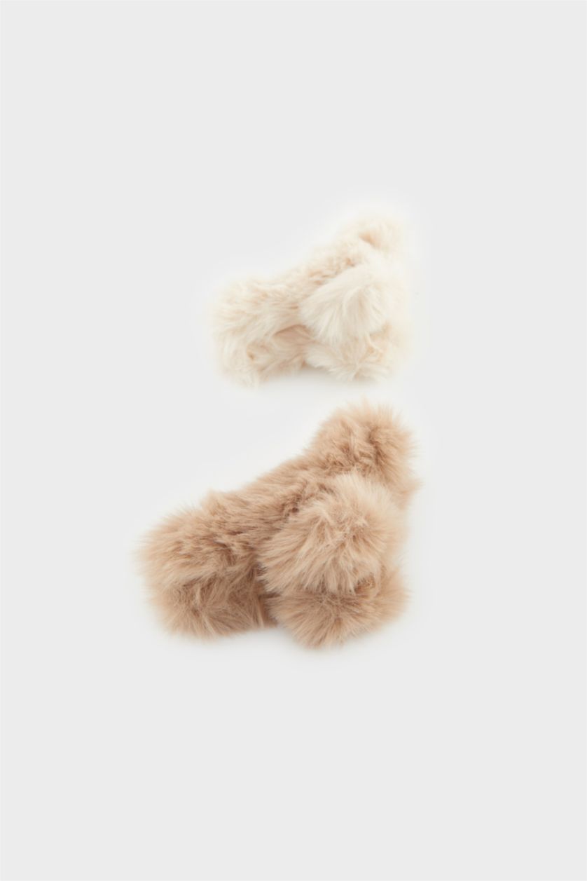 Kadın Karma Kadın Pelüş 2'li Mandal Toka