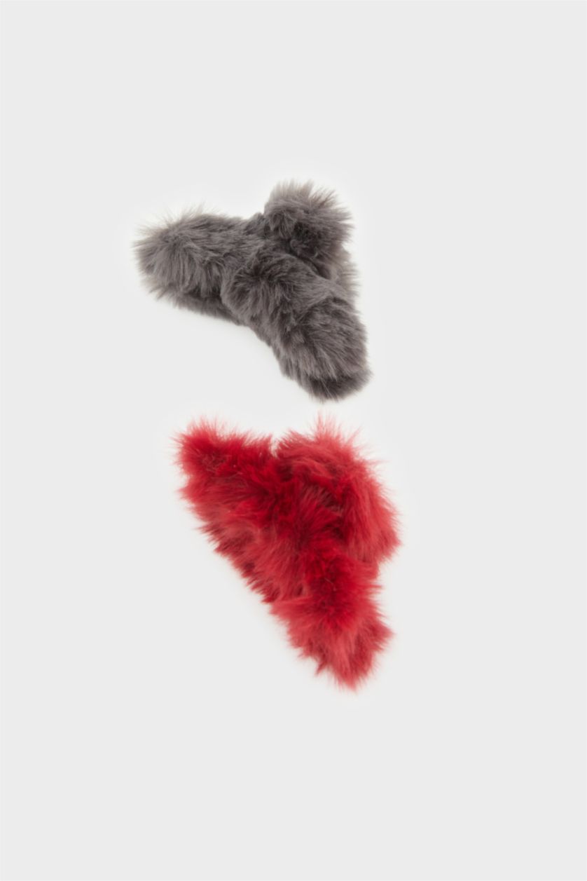 Kadın Karma Kadın Pelüş 2'li Mandal Toka