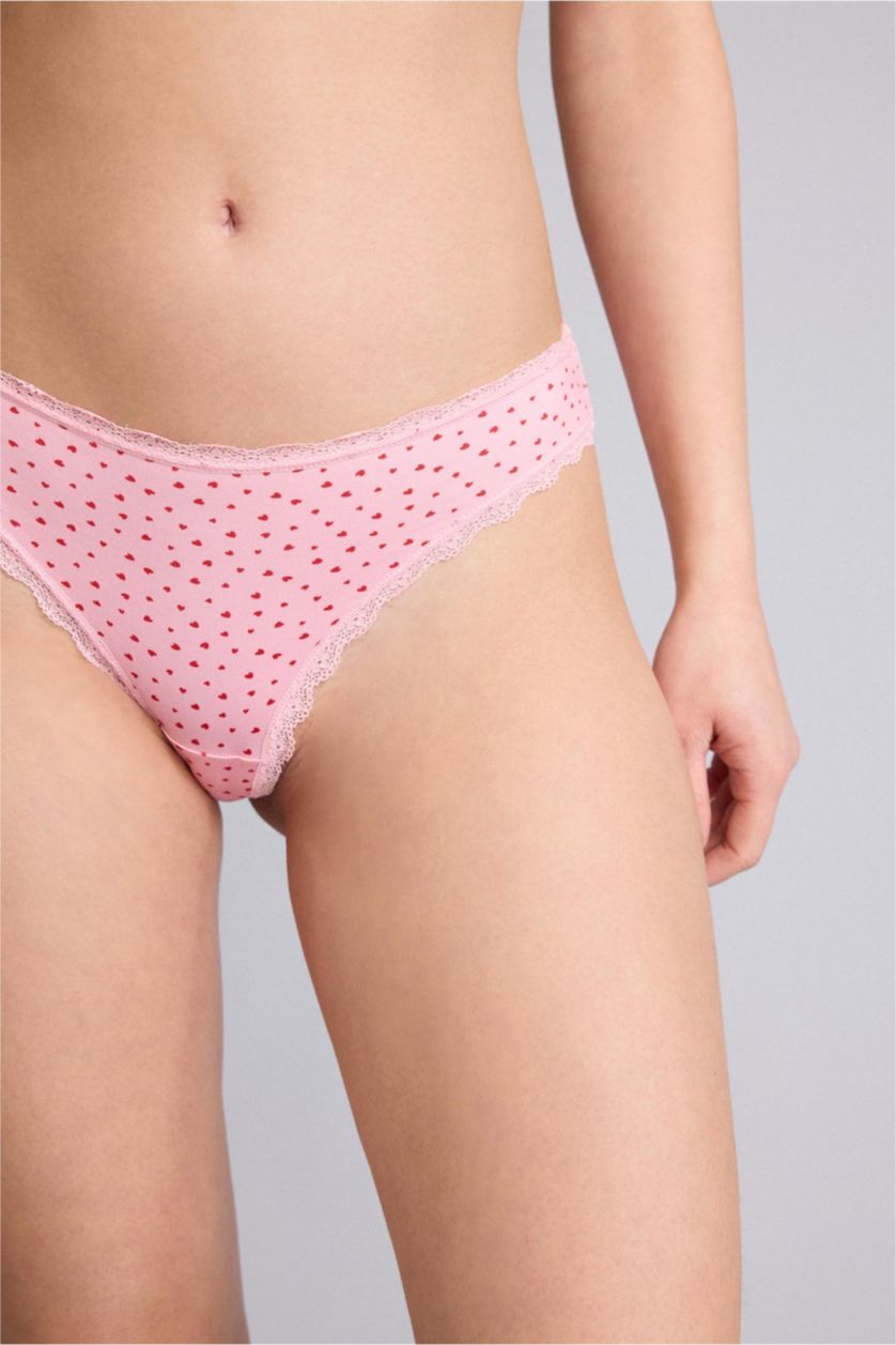 Женщины Розовый 3 пары бразильских трусов