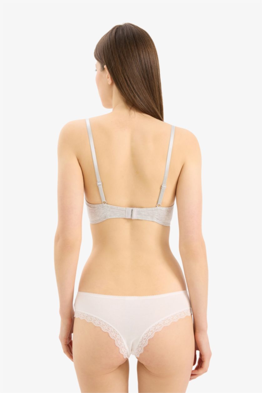 Kadın Pembe Dantel Detaylı 3'lü Brazilian Külot