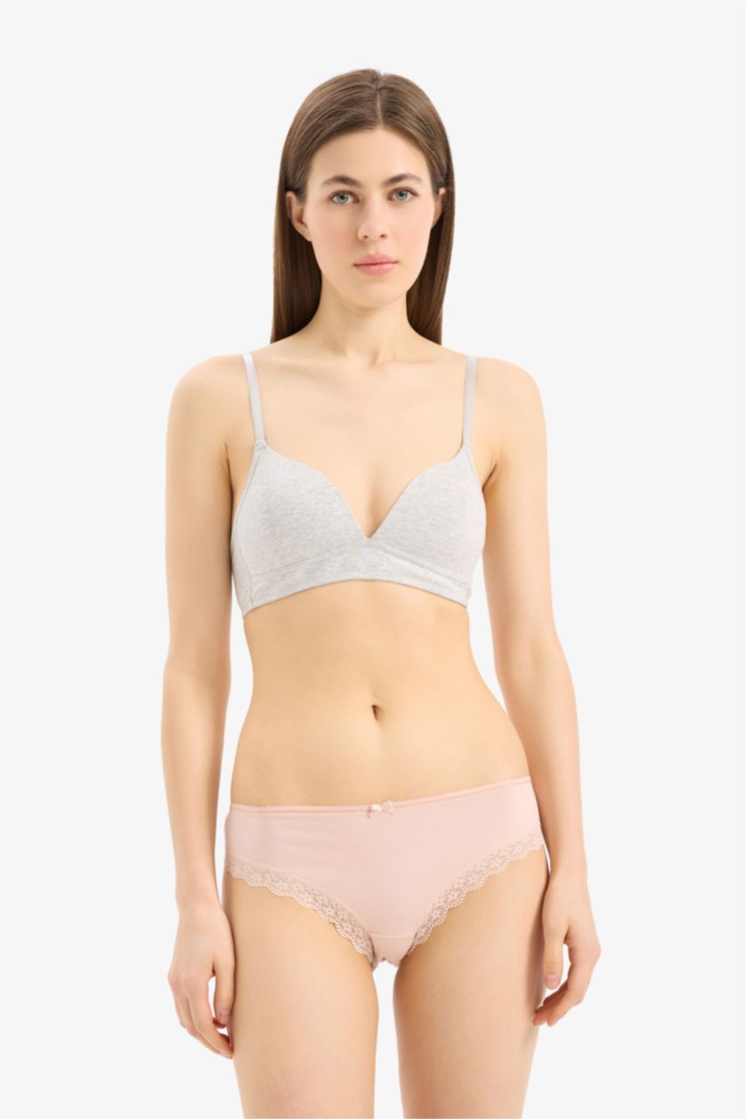 Kadın Pembe Dantel Detaylı 3'lü Brazilian Külot